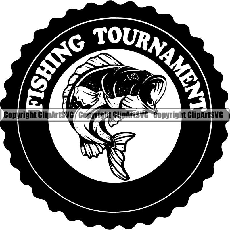 Sports Game Fishing Tournament Hunting Fish Hunt Bass ClipArt SVG