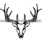 Sports Hunting Deer Big Horns ClipArt SVG