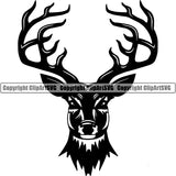 Sports Hunting Deer Big Horns ClipArt SVG