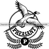 Pheasant Bird Animal Logo ClipArt SVG