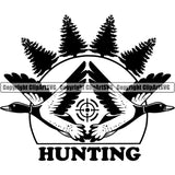 Occupation Sports Game Hunting Duck ClipArt SVG
