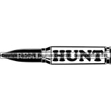 Hunting Weapon Gun Rifle Bullet Logo ClipArt SVG