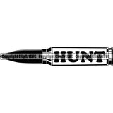 Hunting Weapon Gun Rifle Bullet Logo ClipArt SVG