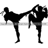 Sports Boxing Man Boxer MMA Kick Block Fighter Karate ClipArt SVG