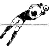 Sports Soccer Player Goalie ClipArt SVG