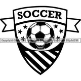 Sports Soccer Ball Stars Logo ClipArt SVG