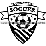 Sports Tournament Soccer Ball Stars Logo ClipArt SVG