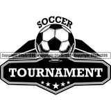 Sports Soccer Tournament Ball Stars Logo ClipArt SVG