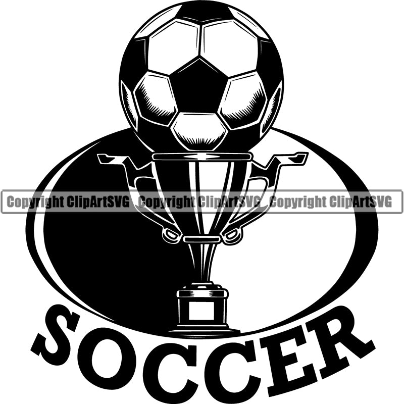 Sports Soccer Ball Cup Logo ClipArt SVG