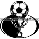 Sports Soccer Ball Cup Logo ClipArt SVG