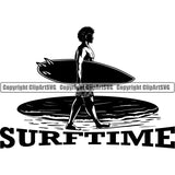 Sports Surfing Surf Surfer Man Short Pants Beach ClipArt SVG