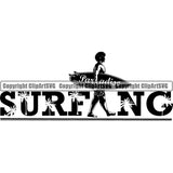 Sports Surfing Surf Surfer Man Short Pants Paradise ClipArt SVG