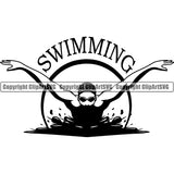 Sports Swimming Swimmer Butterfly Style Man ClipArt SVG