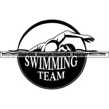 Sports Swimming Team Swimmer Free Style Man ClipArt SVG