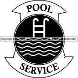 Pool Service Water Swim Stairs Safety ClipArt SVG