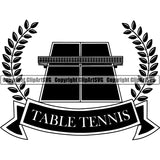 Sports Game Table Tennis Ping Pong Logo ClipArt SVG