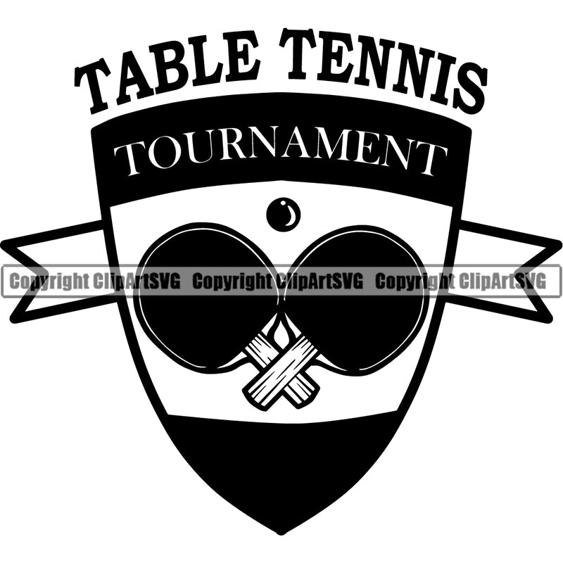 Sports Game Table Tennis Tournament Ping Pong ClipArt SVG