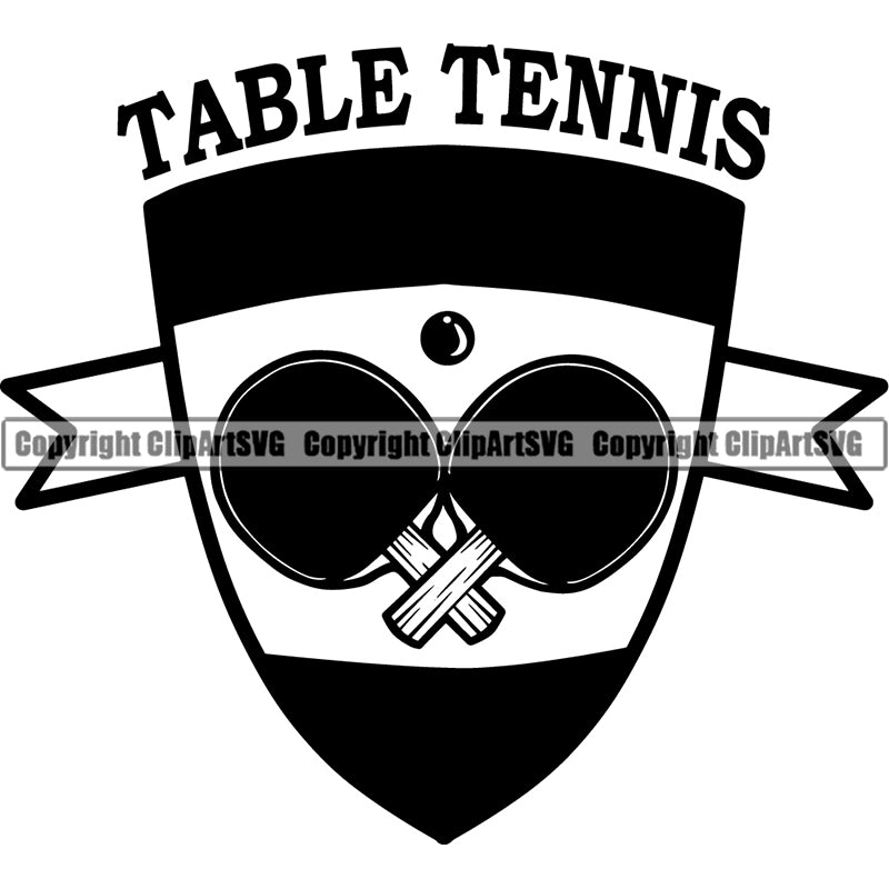 Sports Game Table Tennis Ping Pong ClipArt SVG