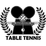 Sports Game Table Tennis Ping Pong Logo ClipArt SVG