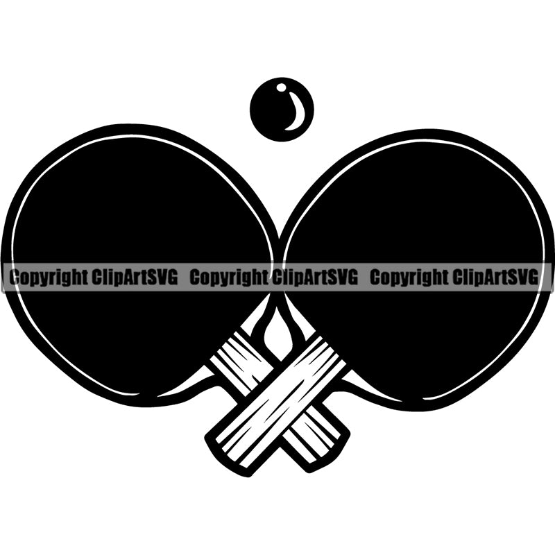 Sports Game Table Tennis Ping Pong ClipArt SVG
