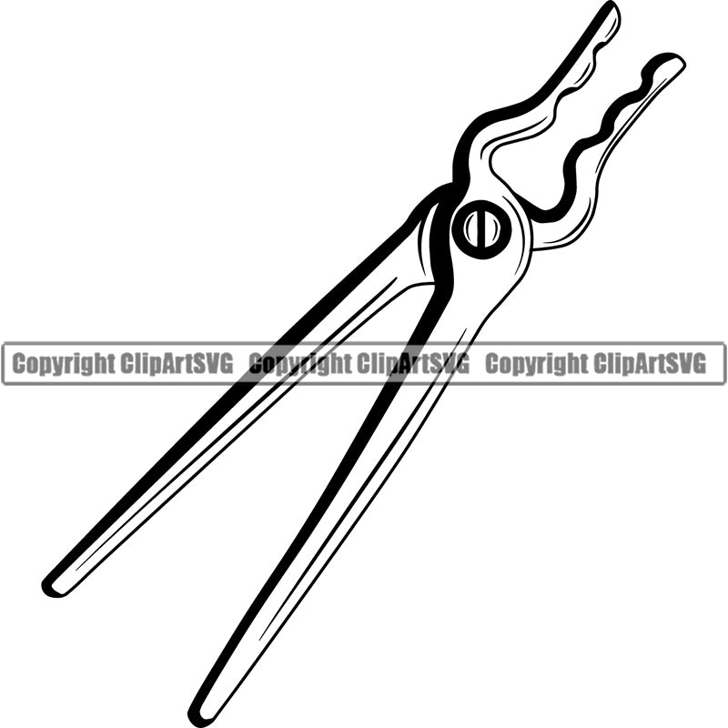 Blacksmith Metalwork Metal Forge Weld Welder Welding Piler Anvil ClipArt SVG