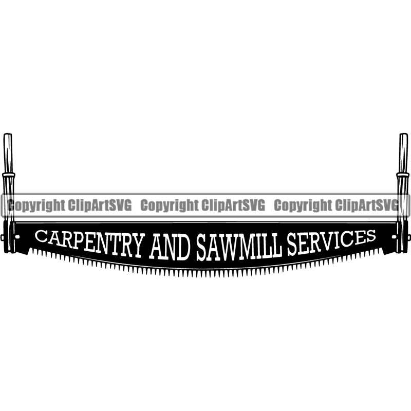 Woodworking  Logo Saw Carpenter Lumberjack Axe ClipArt SVG